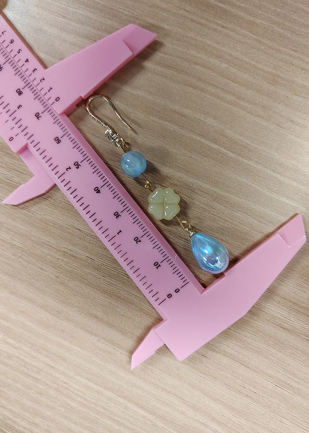 Stylish Lake Blue Water Droplet Acrylic Drop Earrings - Omychic