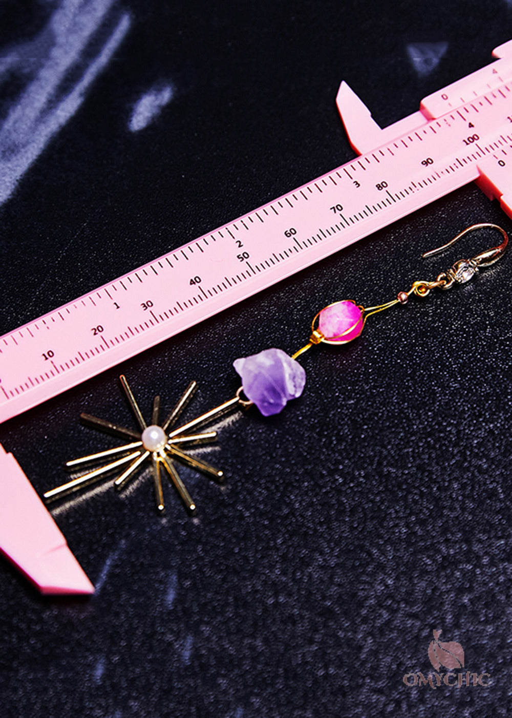 Stylish Multicolour Jade Fireworks Design Tassels Drop Earrings