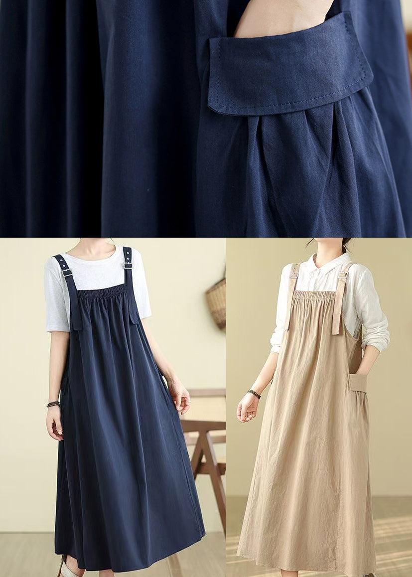 Stylish Navy Exra Large Hem Loose Cami Dress Summer