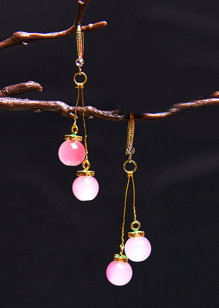 Stylish Pink Gradient Acrylic Drop Earrings - Omychic