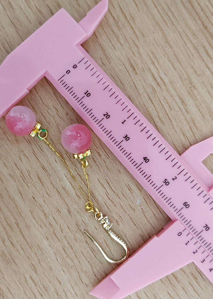 Stylish Pink Gradient Acrylic Drop Earrings - Omychic