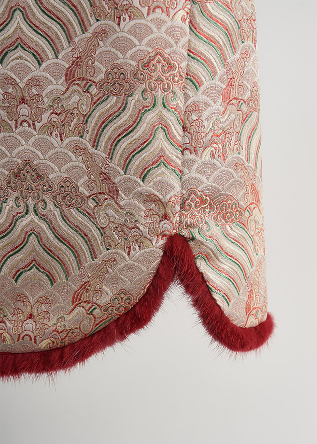 Stylish Pink Jacquard Patchwork Chinese Button Silk Vests Fall