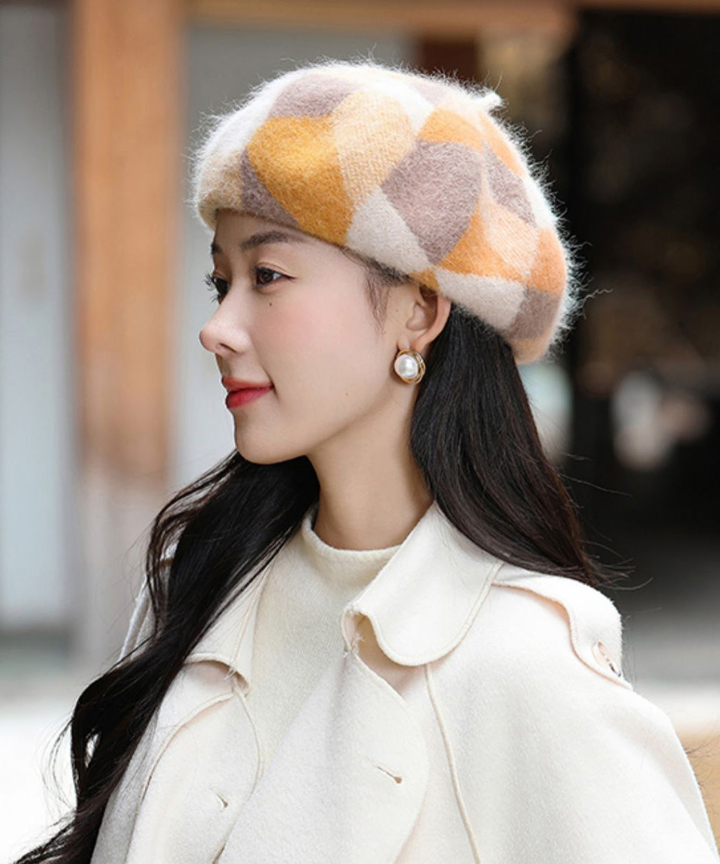 Stylish Red Cozy Warm Woolen Beret Hat
