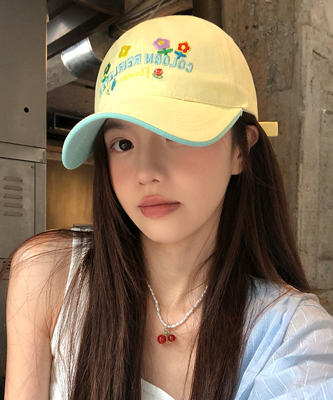 Stylish Red Embroidered Versatile Baseball Cap Hat