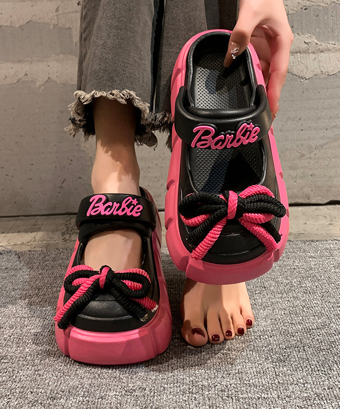 Stylish Rose Platform Hollow Out Slide Sandals - Omychic
