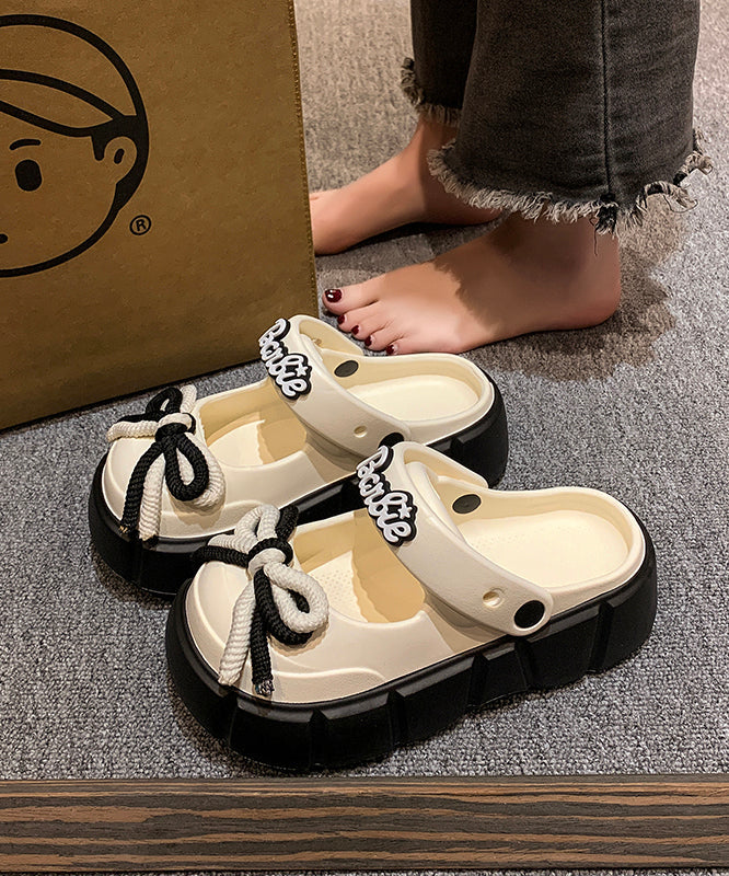 Stylish Rose Platform Hollow Out Slide Sandals - Omychic