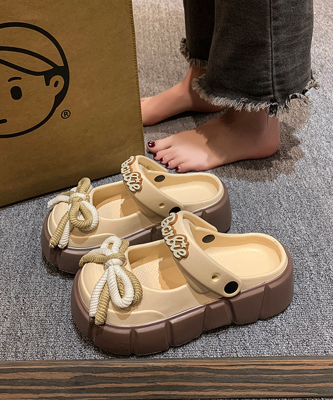 Stylish Rose Platform Hollow Out Slide Sandals - Omychic