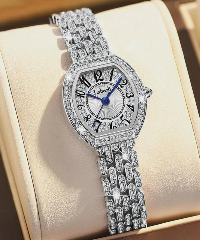 Stylish Rose Stainless Steel Zircon Quartz Movement Watches
