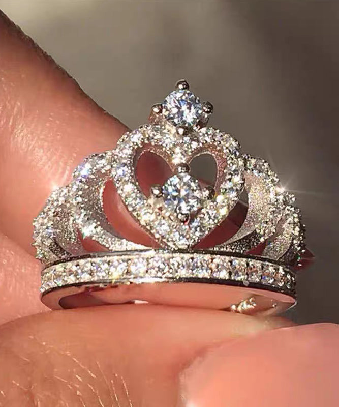 Stylish Silk Alloy Hollow Out Zircon Rings - Omychic