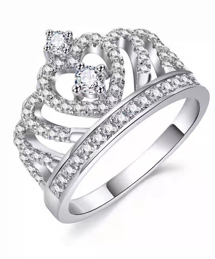 Stylish Silk Alloy Hollow Out Zircon Rings - Omychic