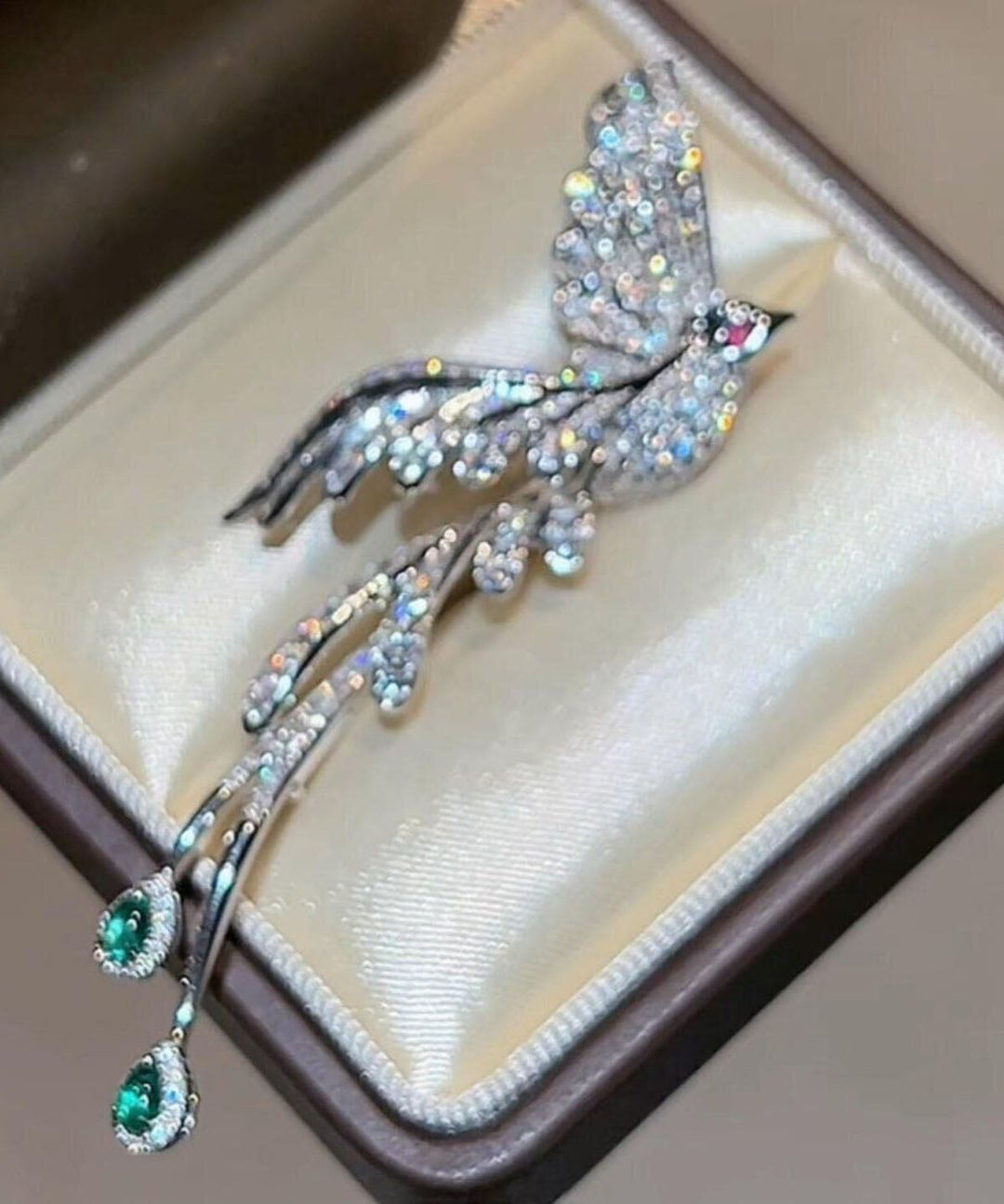 Stylish Silk Alloy Zircon Phoenix Crystal Brooches