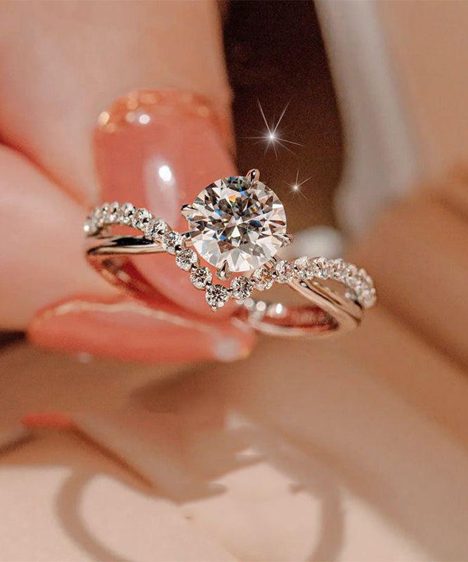 Stylish Silk Stergild Silver Zircon Gem Stone Rings