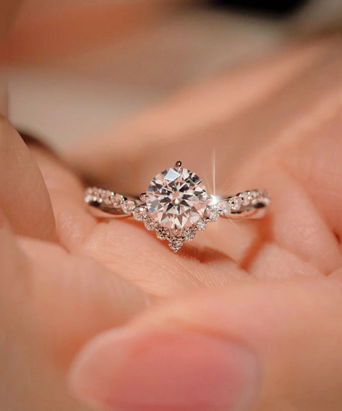 Stylish Silk Stergild Silver Zircon Gem Stone Rings