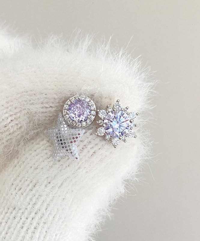 Stylish Titanium Steel Zircon Earrings