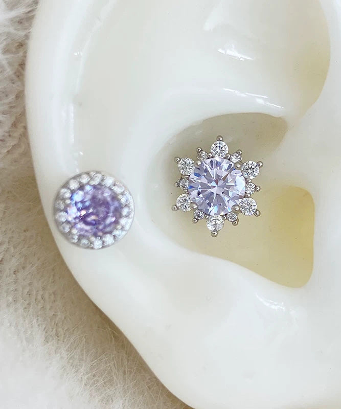 Stylish Titanium Steel Zircon Earrings