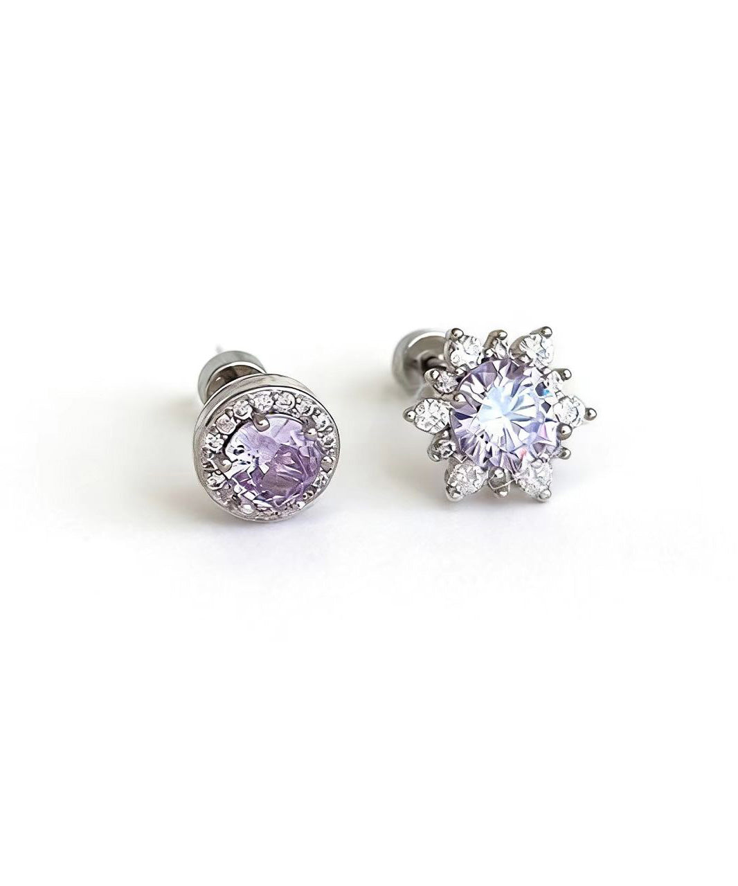 Stylish Titanium Steel Zircon Earrings