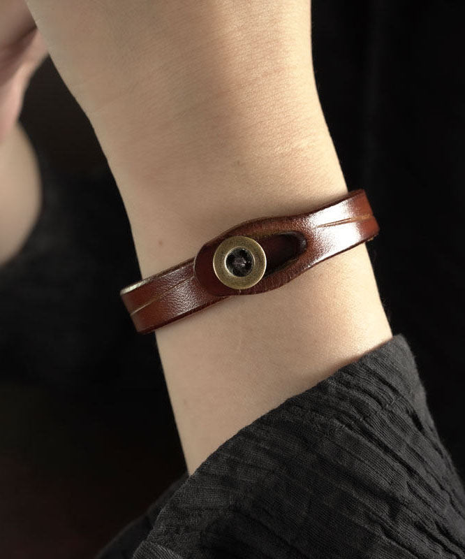 Stylish Versatile Faux Leather Unisex Bangles