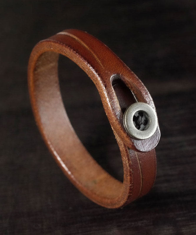 Stylish Versatile Faux Leather Unisex Bangles