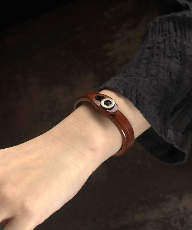 Stylish Versatile Faux Leather Unisex Bangles