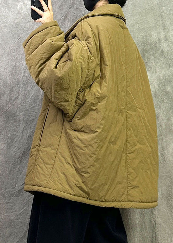 Stylish Yellow Oversized Fine Cotton Filled Puffers Jackets Winter