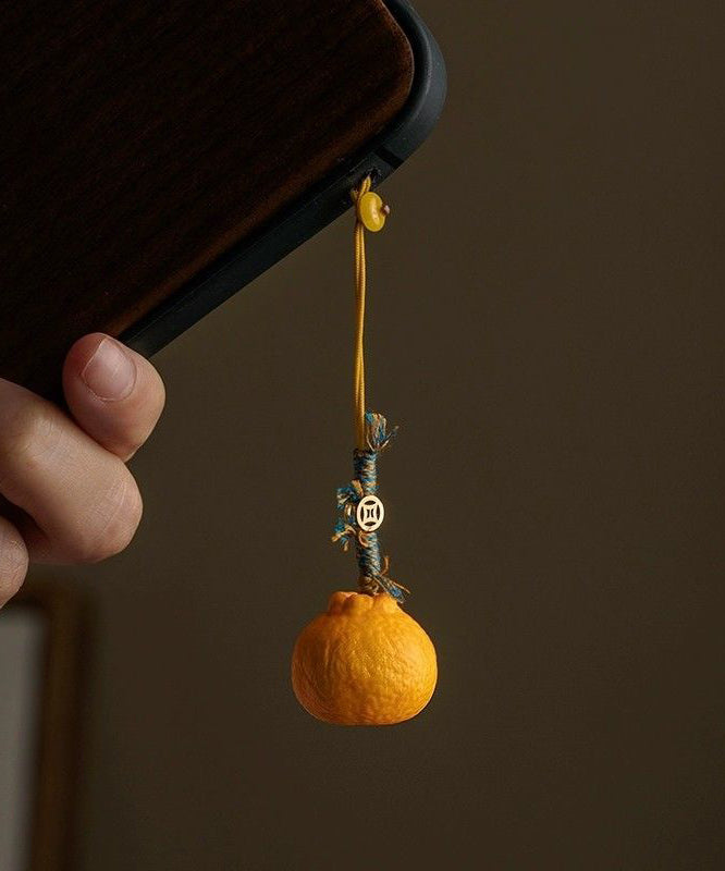 Stylish Yellow Weave Orange Phone Chains