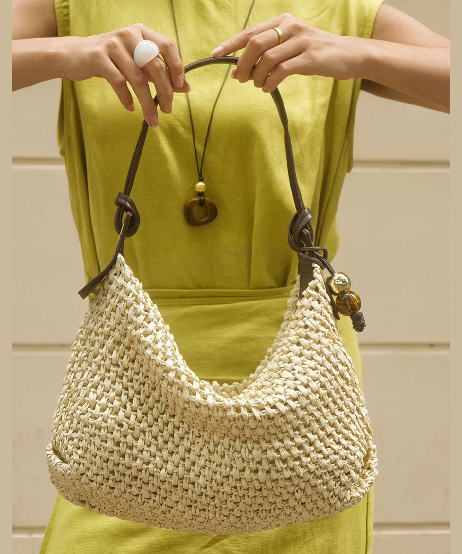 Summer Casual Handmade Straw Woven Shoulder Bag