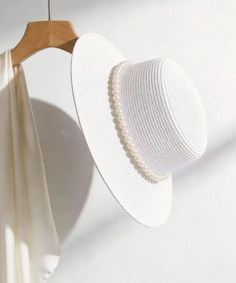 Summer Elegant Black Pearl Holiday Cloche Hat