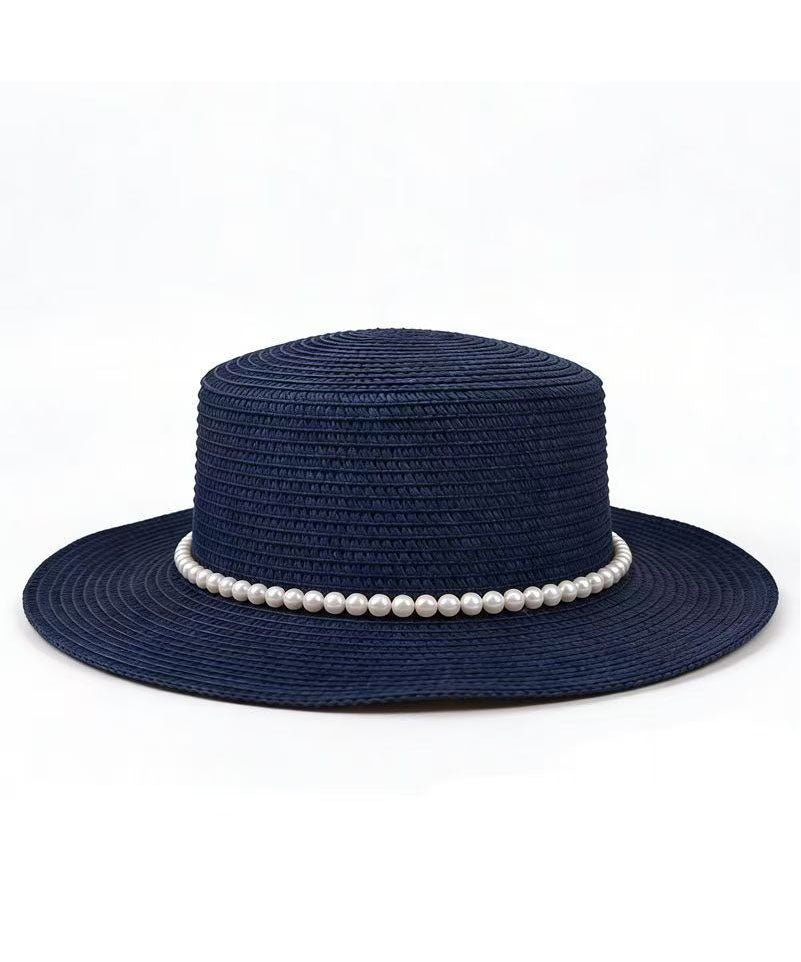 Summer Elegant Black Pearl Holiday Cloche Hat