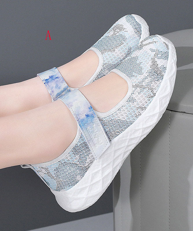 Summer Leisure Breathable Mesh Flats Shoes Buckle Strap