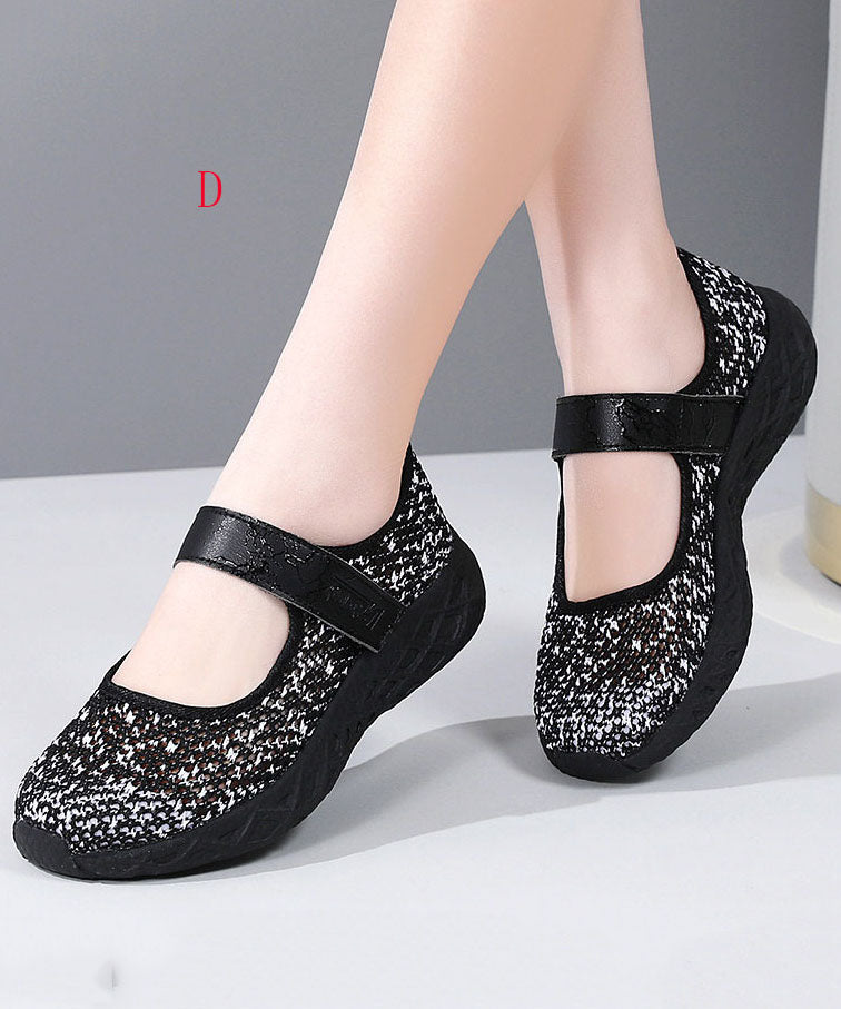 Summer Leisure Breathable Mesh Flats Shoes Buckle Strap