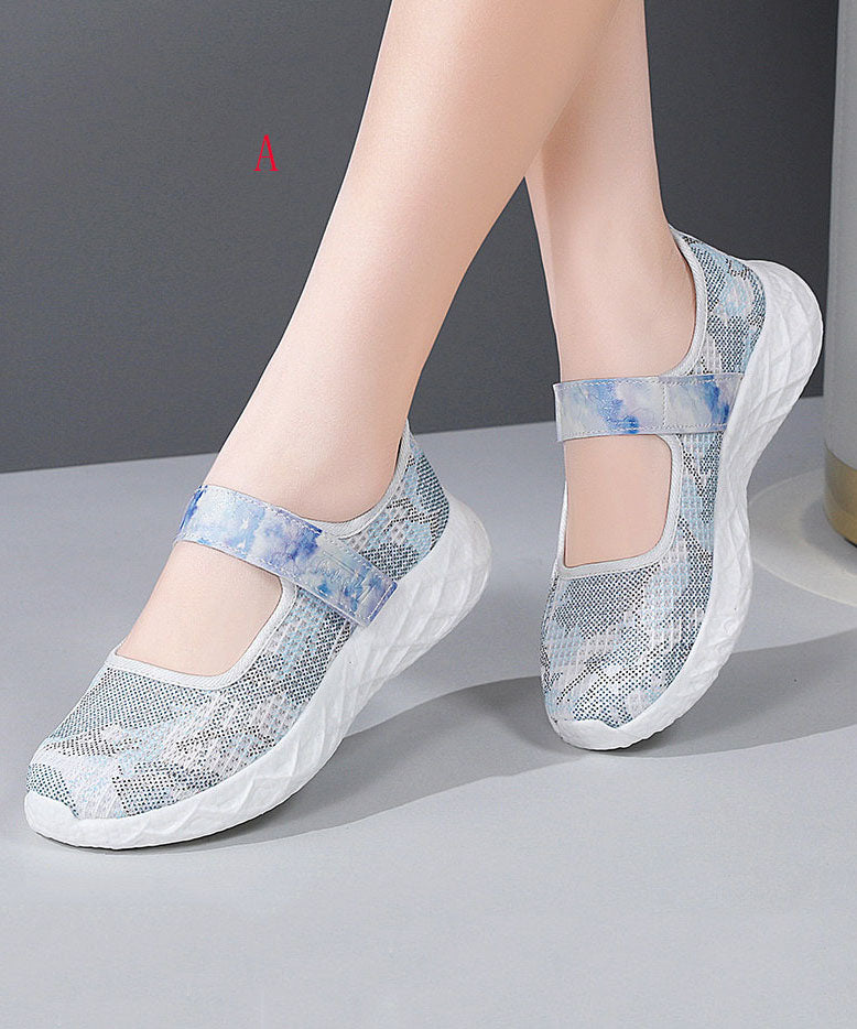 Summer Leisure Breathable Mesh Flats Shoes Buckle Strap