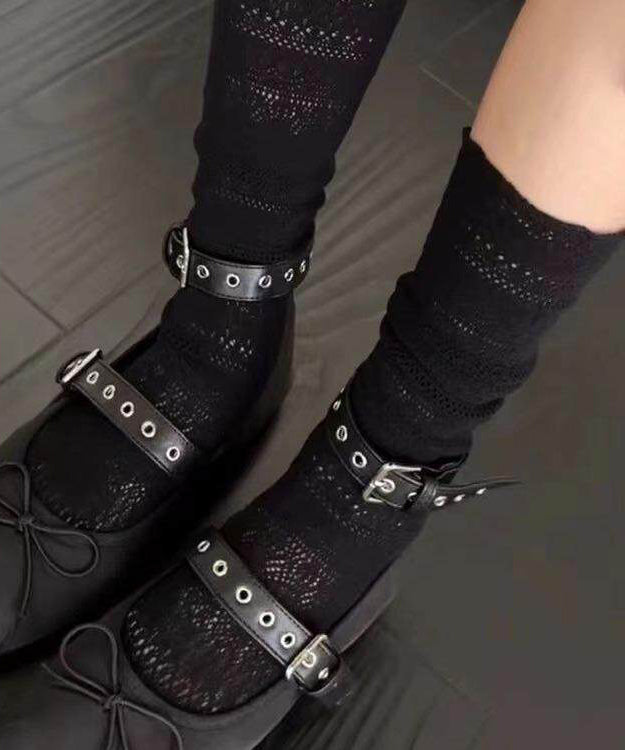 Summer Thin Mesh Hollow Breathable Mid Tube Socks