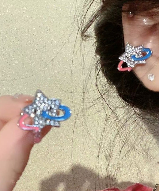 Sweet Cool Style Zircon Star Earbone Clip