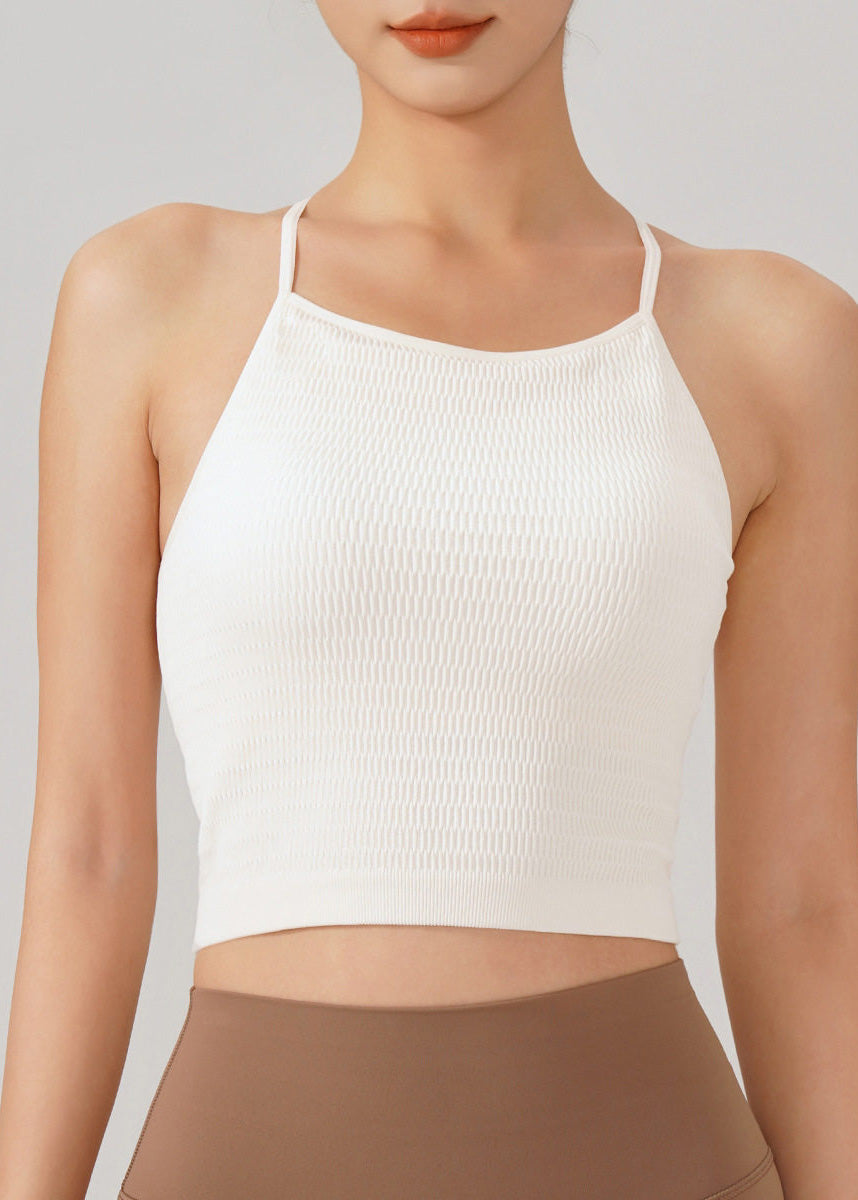 Trendy Rose Backless Sports Bra Tank Top