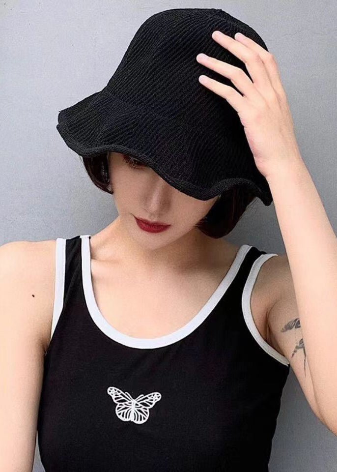 Unique Black Cozy Cloche Hat Summer