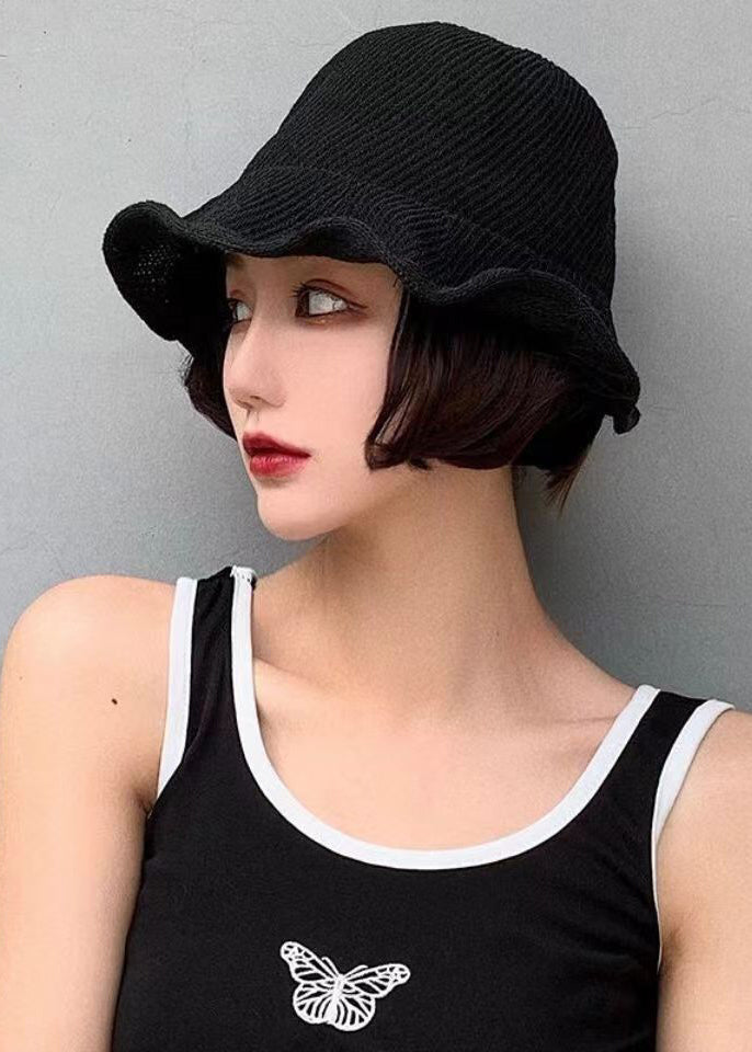 Unique Black Cozy Cloche Hat Summer