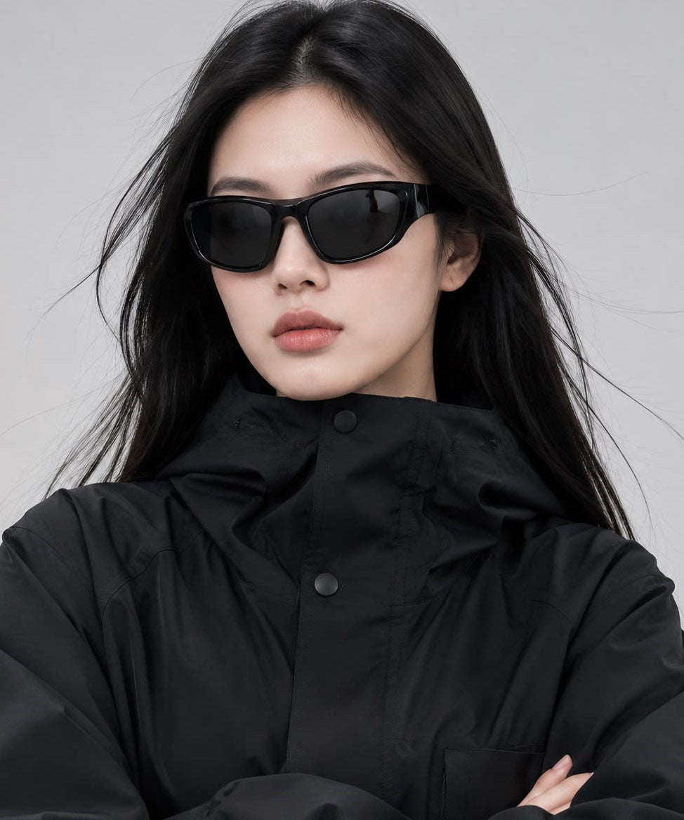 Unique Black PC UV Protection Goggles Sunglasses