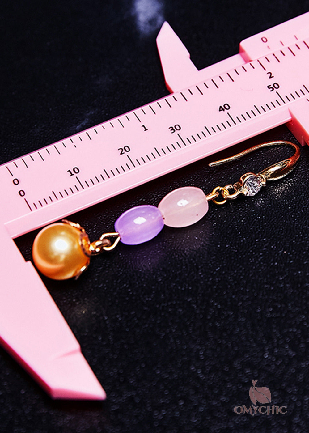 Unique Champagne Pearl Naturally Gem Stone Drop Earrings