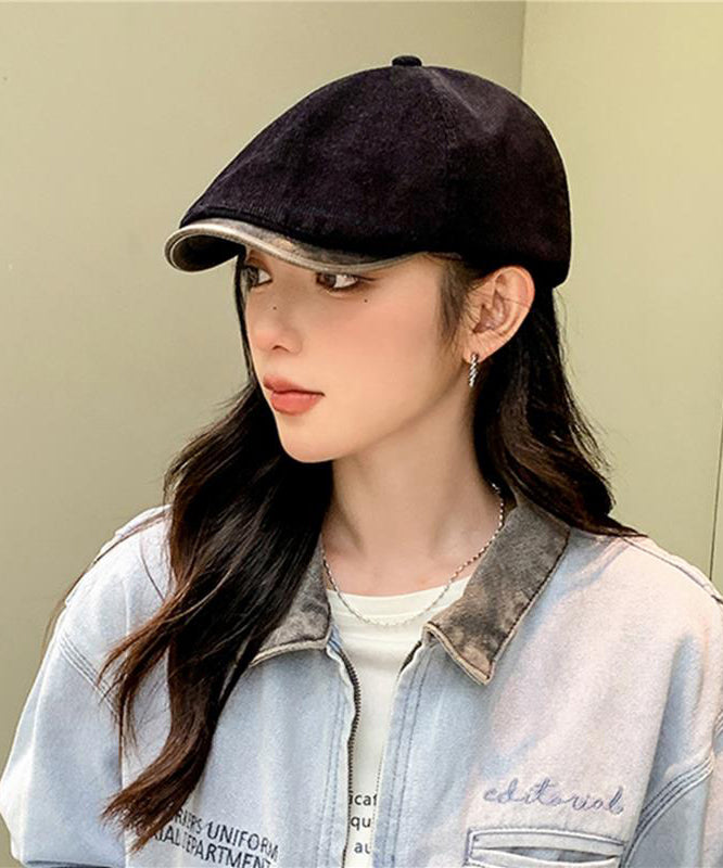 Unique Coffee Versatile Fashion Corduroy Breton Hat