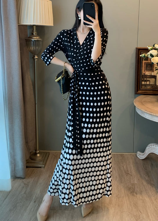Unique Gradient Black Tie Waist Side Open Party Dress Summer