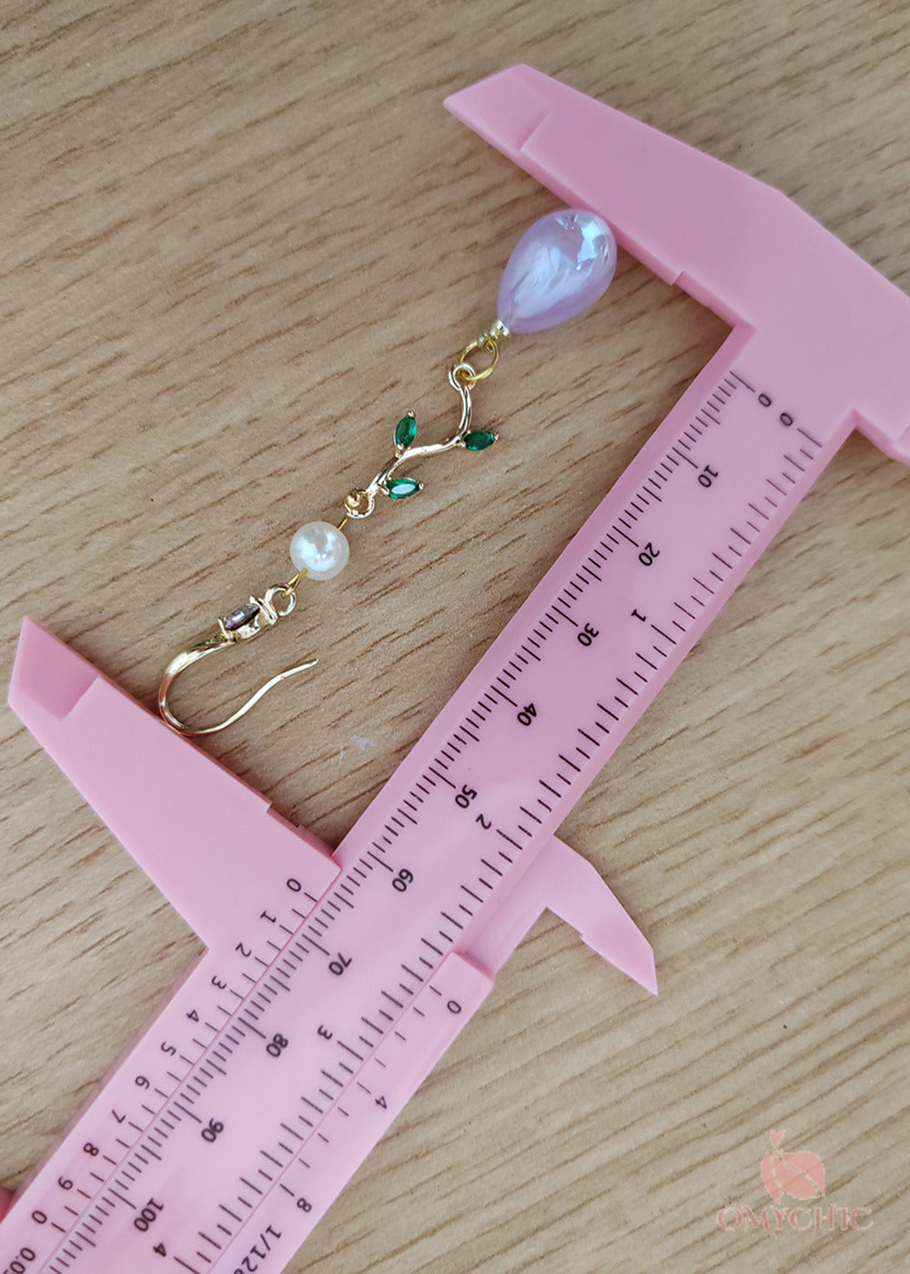 Unique Lavender Droplet Shape Crystal Zircon Drop Earrings