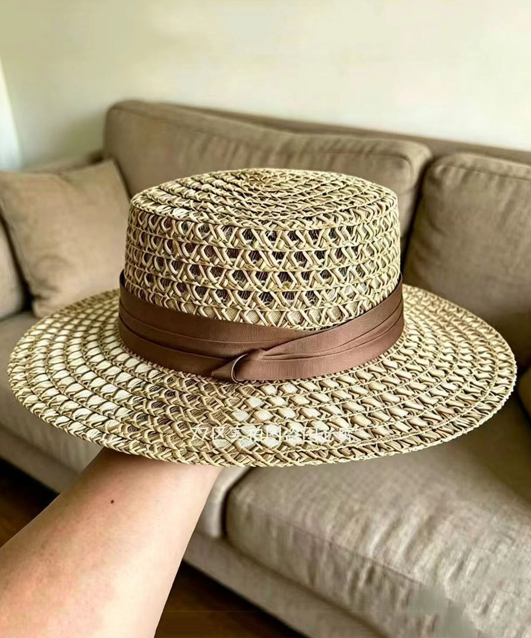 Unique Mulberry Hollow Out  Straw Woven Floppy Sun Hat