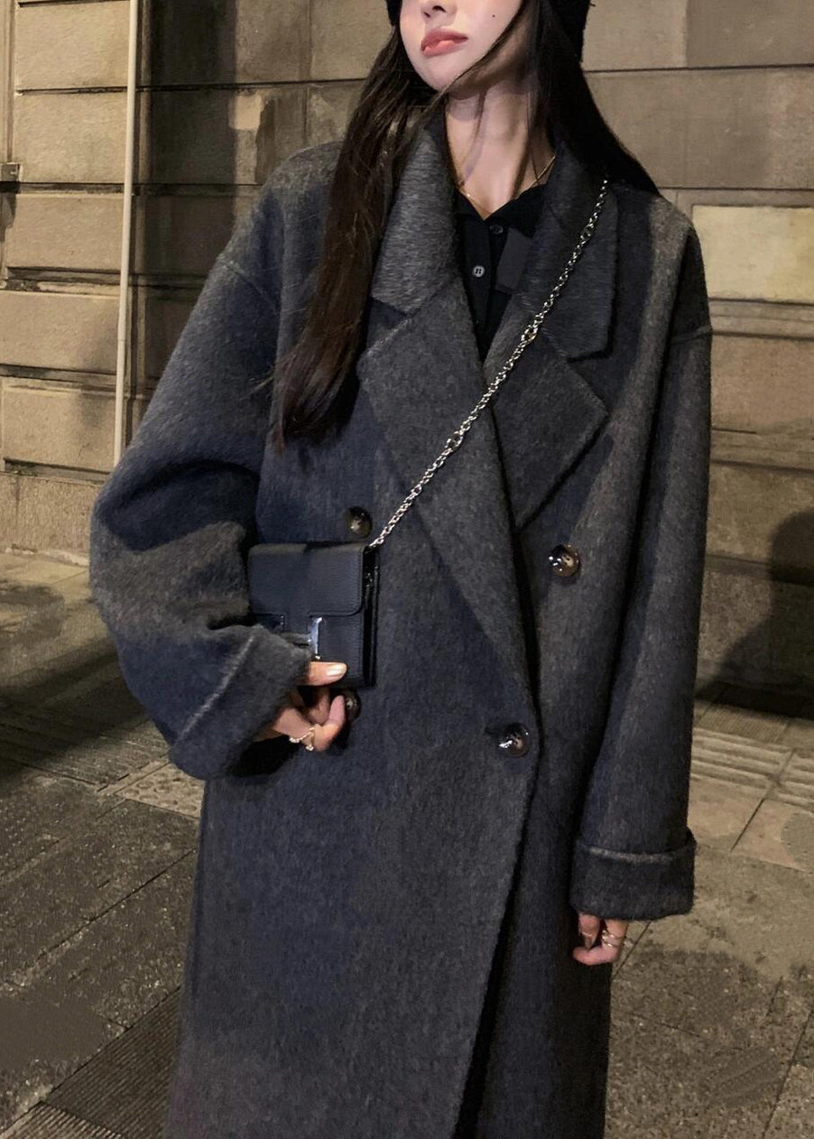 Unique Oversized Double Breast Woolen Coats Winter
