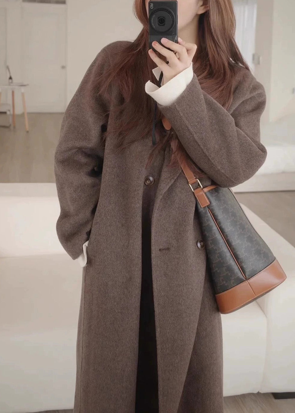 Unique Oversized Double Breast Woolen Coats Winter