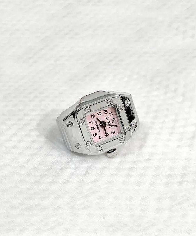 Unique Red Stainless Steel Hardlex Crystal Finger Watch