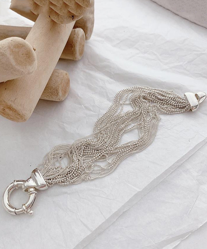 Unique Silk 925 Silver Chain Chain Bracelet