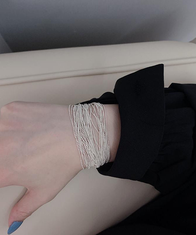 Unique Silk 925 Silver Chain Chain Bracelet
