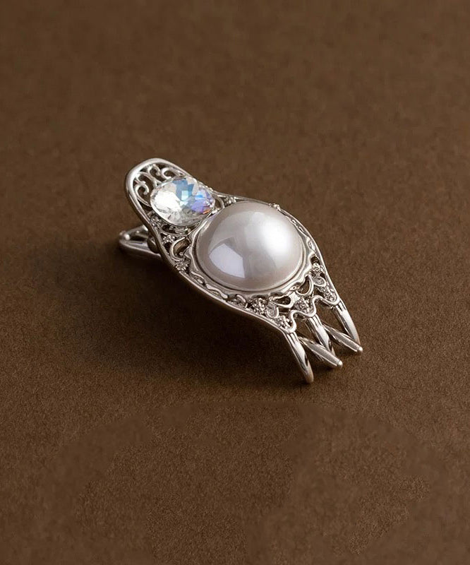 Unique Silk Alloy Zircon Pearl Crystal Hairpin