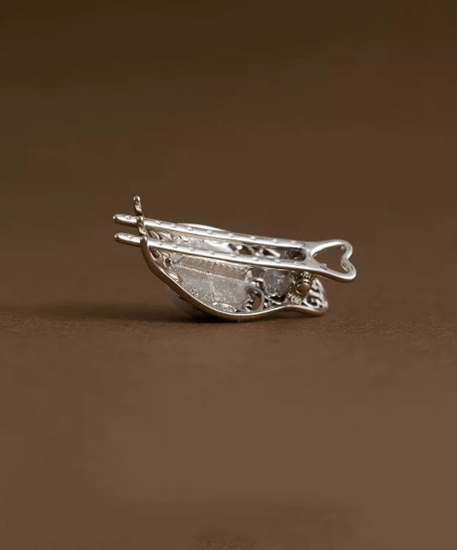 Unique Silk Alloy Zircon Pearl Crystal Hairpin