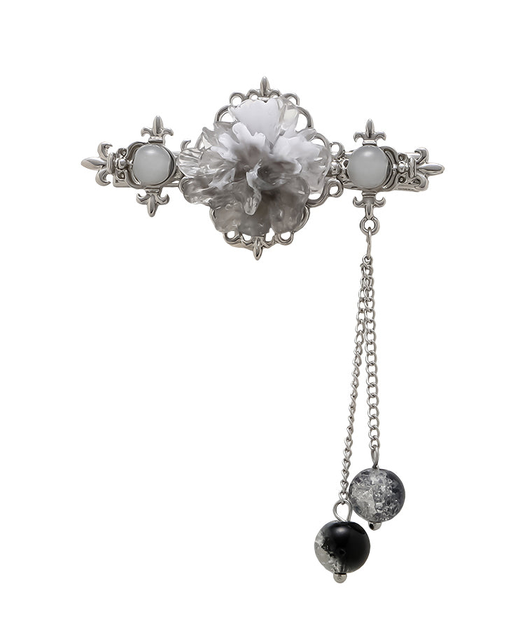Unique Silk Sterling Silver Jade Tassel Hairpin